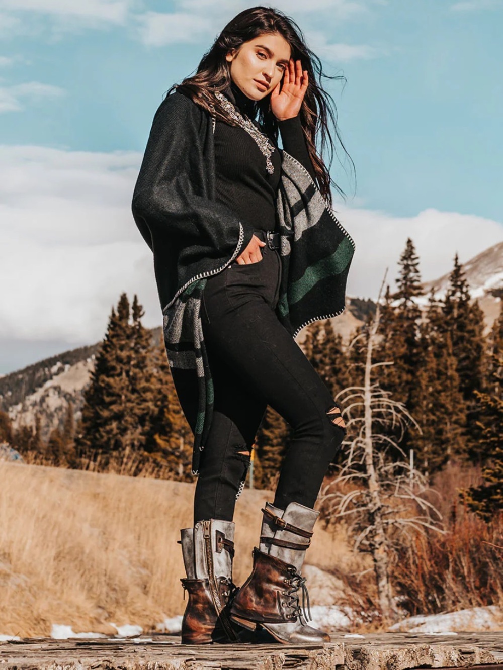 New!! Freebird by Steven Ravi Combat Ice Gray Distressed Leather Women’s Boots - Picture 4 of 11